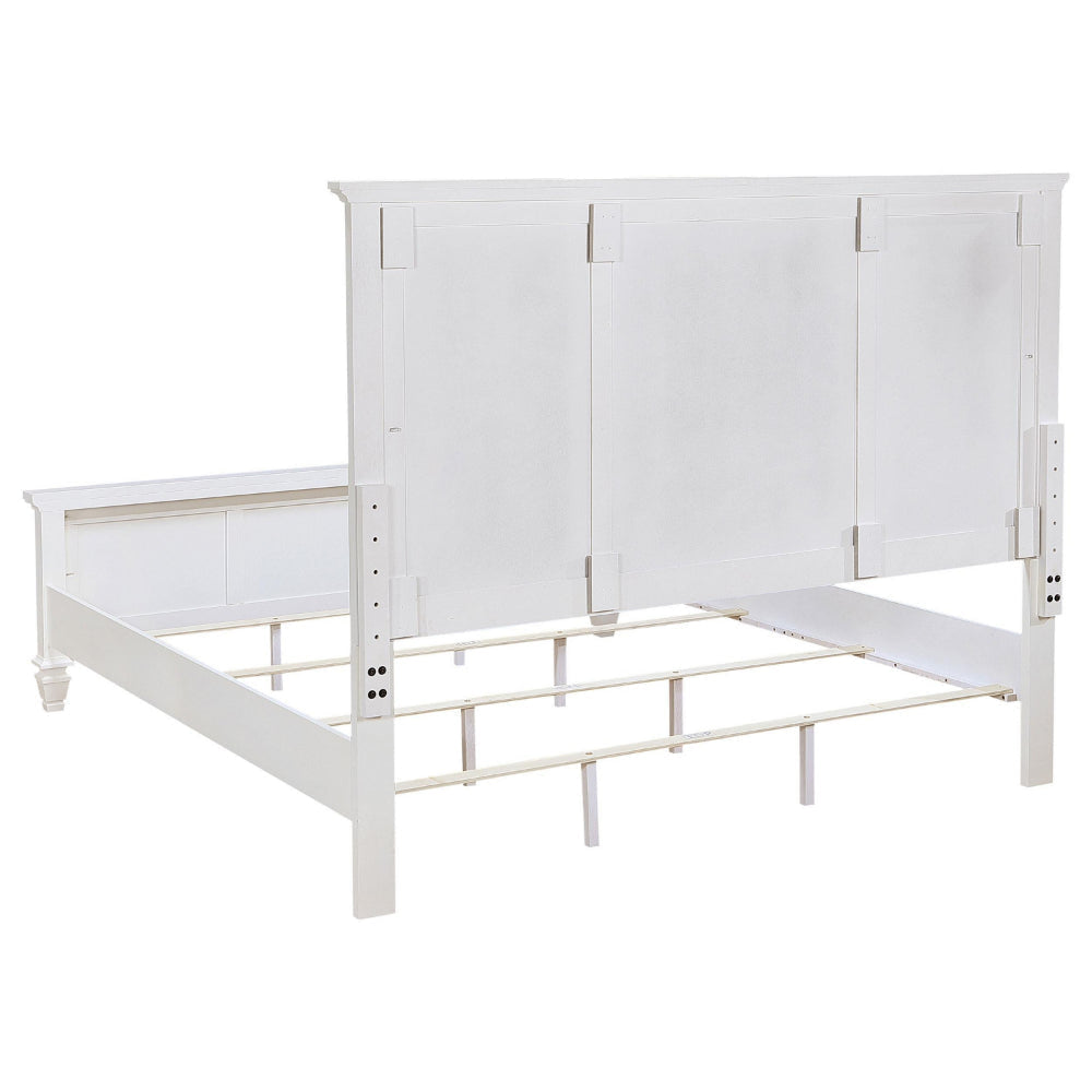 Lila King Bed Picture Frame Panel Headboard Farmhouse White Wood