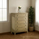 Heon Tall Dresser Chest, 5 Drawers w Round Knobs, Natural Brown Pine