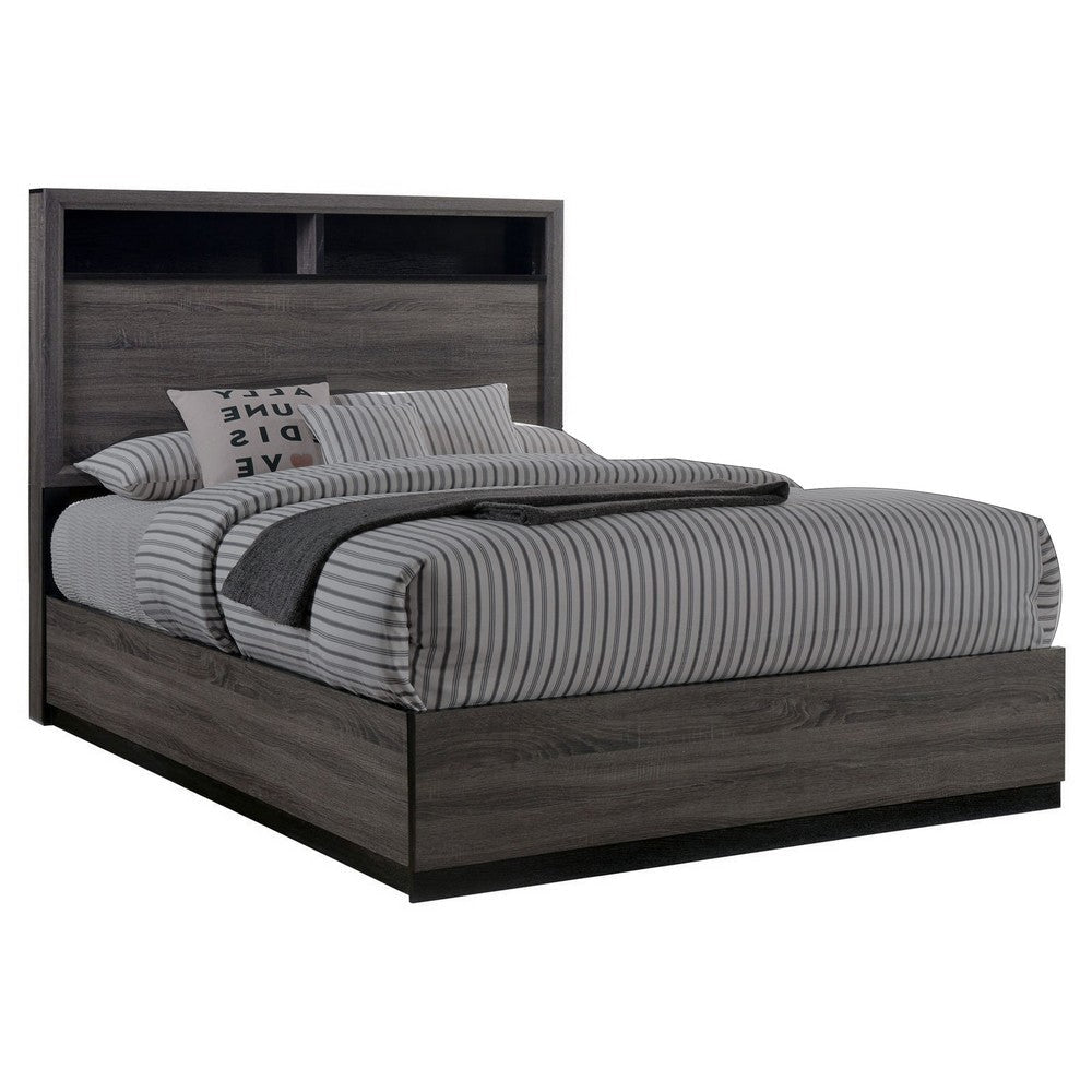 Zo 4 Piece Bedroom Set | King Size | Gray Black 2 Tone BM328607