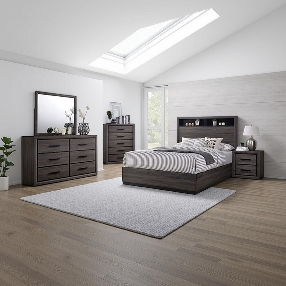 Zo 4 Piece Bedroom Set | King Size | Gray Black 2 Tone