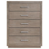 Keno Tall Dresser Chest 5 Drawers Bar Handles Brown Acacia Wood BM328640