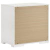 Ivon Nightstand 2 Drawers 26 Inch Modern Glossy White Solid Hardwood BM328643