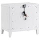 Leva Nightstand 28 Inch Distressed White Acacia Wood 2 Drawers BM328654