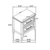 Leva Nightstand 28 Inch Distressed White Acacia Wood 2 Drawers BM328654