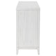 Leva Wide Dresser Classic Distressed White Acacia Wood 6 Drawers BM328655