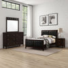 Vida 4pc Full Size Bedroom Set, Brown Faux Leather Upholstery, Dresser