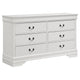 Nim 4pc Full Size Bedroom Set, Dresser, Modern White Sleigh Headboard