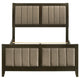 Wily Full Size Bed Channel Tufted Upholstered Headboard Dark Brown
