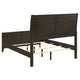 Wily Full Size Bed Channel Tufted Upholstered Headboard Dark Brown