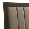 Wily Twin Size Bed Channel Tufted Upholstered Headboard Dark Brown