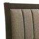 Wily Twin Size Bed Channel Tufted Upholstered Headboard Dark Brown