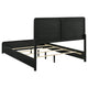Cavy King Size Bed Channel Tufted Upholstered Headboard Black Gray