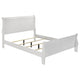 Nim King Size Bed, Sleigh Panel Headboard Design, White, Low Profile