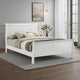Nim King Size Bed, Sleigh Panel Headboard Design, White, Low Profile