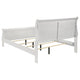 Nim Full Size Bed Sleigh Panel Headboard Design White Low Profile
