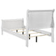 Nim Twin Size Bed Sleigh Panel Headboard Design White Low Profile
