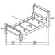 Nim Twin Size Bed Sleigh Panel Headboard Design White Low Profile