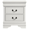 Nim Nightstand 2 Storage Drawers 24 Inch Classic White Molded Trim BM328685