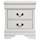 Nim Nightstand 2 Storage Drawers 24 Inch Classic White Molded Trim BM328685