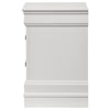 Nim Nightstand 2 Storage Drawers 24 Inch Classic White Molded Trim BM328685