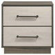 Fene Nightstand 2 Storage Drawers with Nickel Handles 24 Inch Gray BM328691