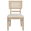 Lno Dining Side Chair Set of 2 Radio Cane Woven Back Beige Wood BM328698