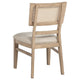 Lno Dining Side Chair Set of 2 Radio Cane Woven Back Beige Wood BM328698