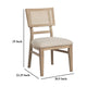 Lno Dining Side Chair Set of 2 Radio Cane Woven Back Beige Wood BM328698