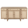 Lno Sideboard Buffet Cabinet 4 Cane Woven Doors Beige Wood 66 Inch BM328699