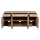 Lno Sideboard Buffet Cabinet, 4 Cane Woven Doors, Beige Wood 66 Inch