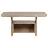 Lno Counter Height Dining Table w Storage Cabinet 72 Inch Beige Wood BM328701