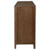 Rie Wide Dresser with 8 Storage Drawers Brown Walnut Poplar Wood BM328707