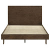Genu Queen Platform Bed Panel Headboard Warm Walnut Brown Wood