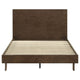 Genu Queen Platform Bed Panel Headboard Warm Walnut Brown Wood
