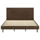 Genu King Size Platform Bed Panel Headboard Warm Walnut Brown Wood