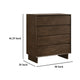 Genu Tall Dresser Chest 4 Drawers Fingertip Handles Walnut Brown BM328713