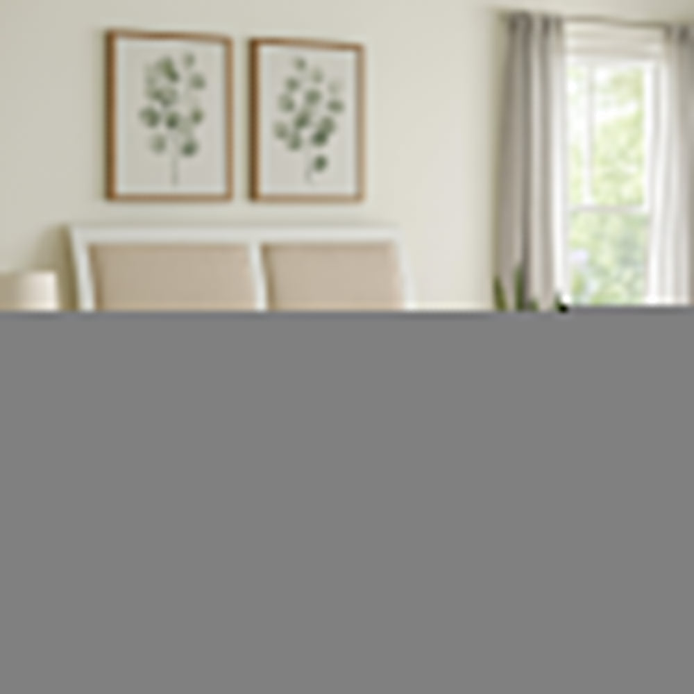 Heo King Size Bed, Sleigh Beige Upholstered Headboard, White Wood