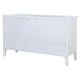 Heo Wide Dresser 10 Drawers Rattan Woven Curved Front White Wood BM328718