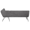 Donne Corner Dining Bench L Shape Gray Hairpin Metal Legs 84 Inch BM328727