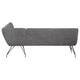 Donne Corner Dining Bench L Shape Gray Hairpin Metal Legs 84 Inch BM328727