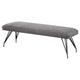 Donne Dining Bench Gray Fabric and Foam Cushion Metal Legs 58 Inch BM328728
