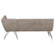 Donne Corner Dining Bench L Shape Taupe Brown Metal Legs 84 Inch BM328729