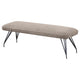 Donne Dining Bench Taupe Brown and Foam Cushion Metal Legs 58 Inch BM328730
