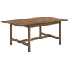 Billie Dining Table, Walnut Brown Veneer Hardwood, Rectangular 71 Inch