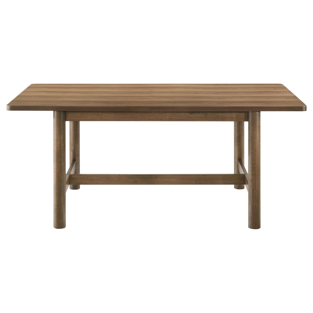 Billie Dining Table Walnut Brown Veneer Hardwood Rectangular 71 Inch BM328732
