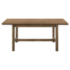 Billie Dining Table, Walnut Brown Veneer Hardwood, Rectangular 71 Inch