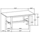Billie Dining Table, Walnut Brown Veneer Hardwood, Rectangular 71 Inch