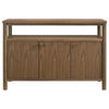 Billie Sideboard Buffet Cabinet 3 Doors 1 Shelf Brown Wood 52 Inch BM328735