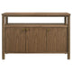 Billie Sideboard Buffet Cabinet 3 Doors 1 Shelf Brown Wood 52 Inch BM328735
