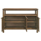 Billie Sideboard Buffet Cabinet 3 Doors 1 Shelf Brown Wood 52 Inch BM328735